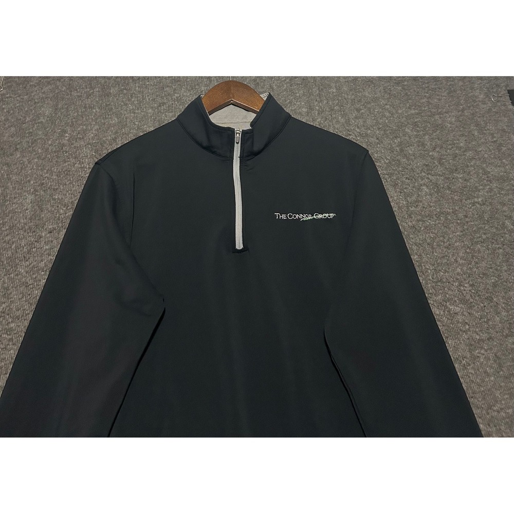 Peter millar perth melagne 1/2 zip pullover golf stretch performance black M